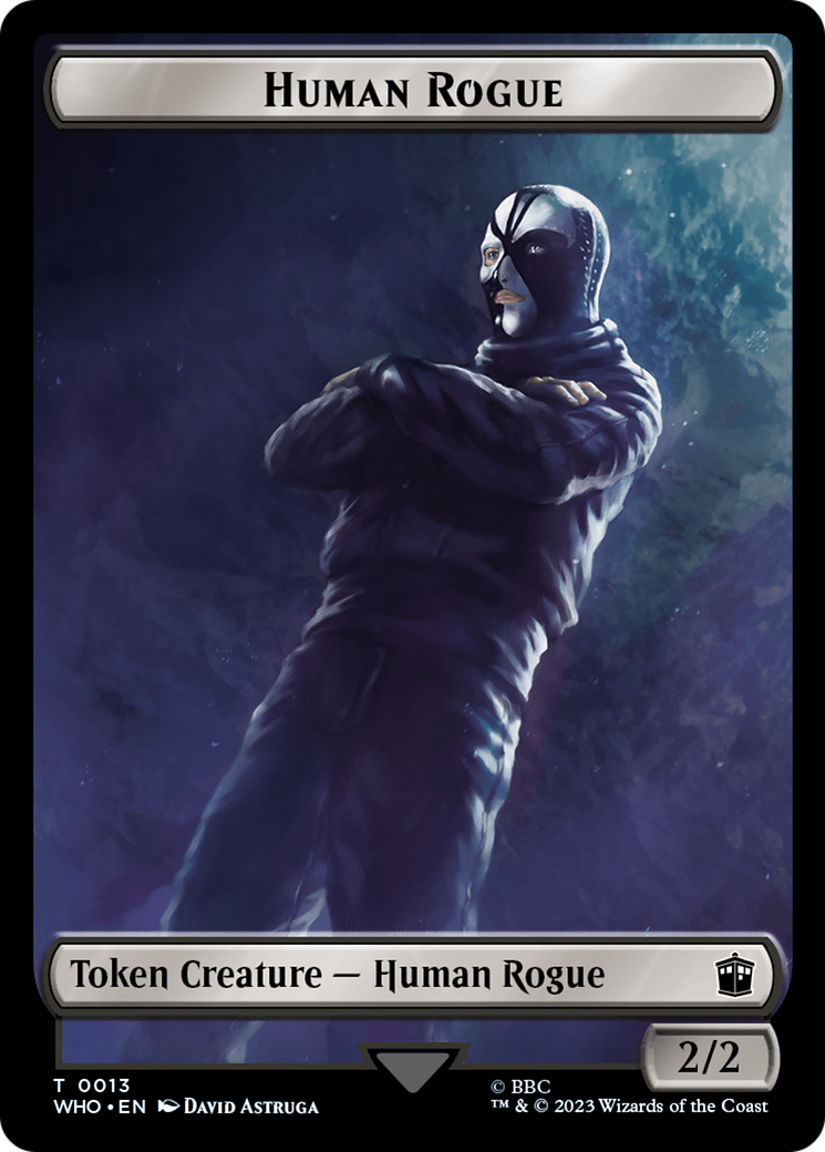 Human Rogue // Beast Double-Sided Token [Doctor Who Tokens] | Total Play