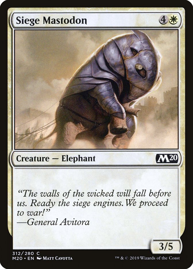 Siege Mastodon [Core Set 2020] | Total Play