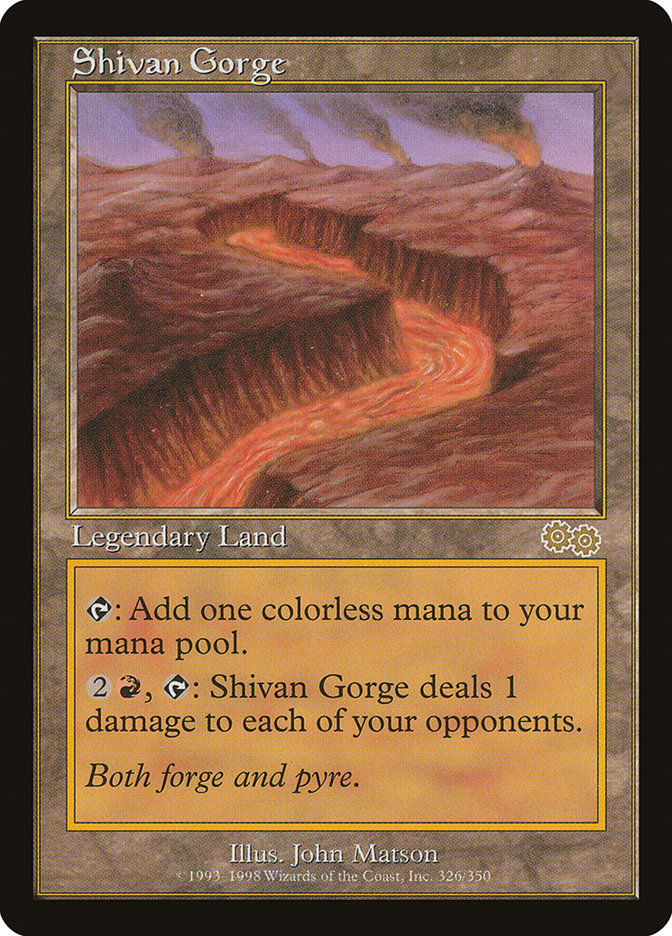 Shivan Gorge [Urza's Saga] | Total Play