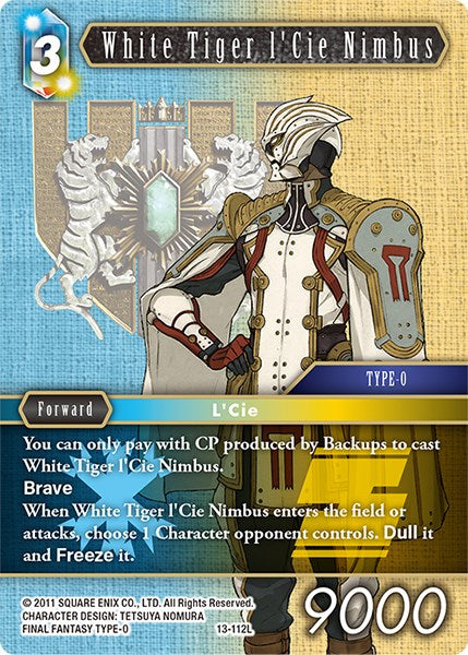 White Tiger l'Cie Nimbus [Opus XIII: Crystal Radiance] | Total Play