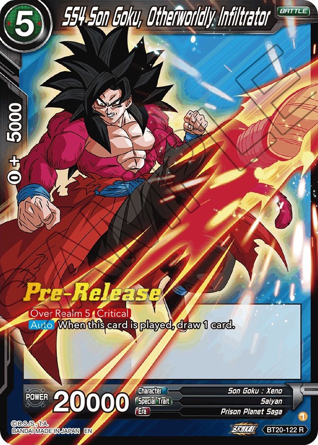 SS4 Son Goku, Otherworldly Infiltrator (BT20-122) [Power Absorbed Prerelease Promos] | Total Play