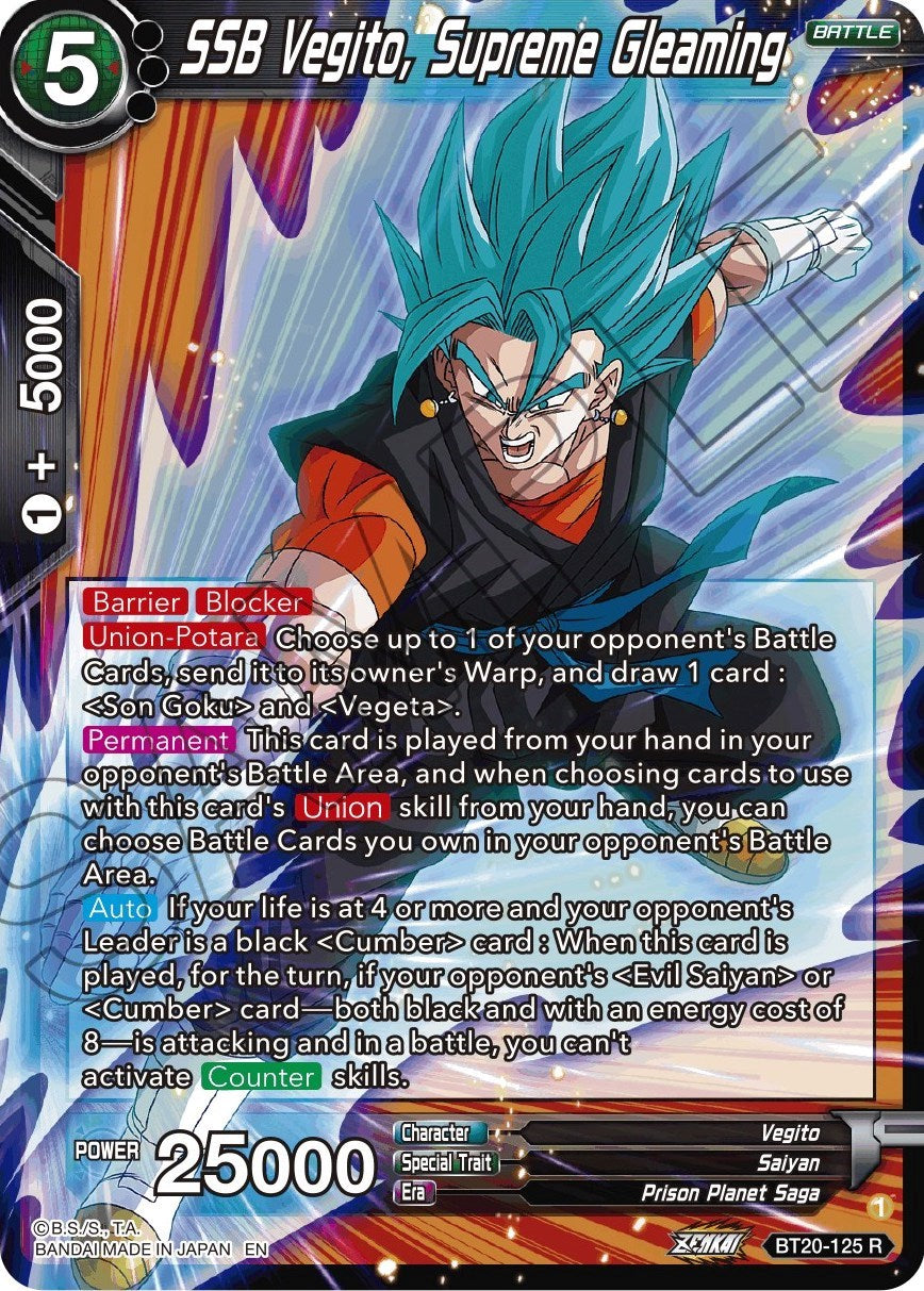 SSB Vegito, Supreme Gleaming (BT20-125) [Power Absorbed] | Total Play