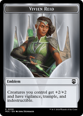 Forest Dryad // Vivien Reid Emblem Double-Sided Token [Modern Horizons 3 Commander Tokens] | Total Play