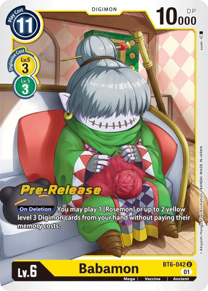 Babamon [BT6-042] [Double Diamond Pre-Release Cards] | Total Play