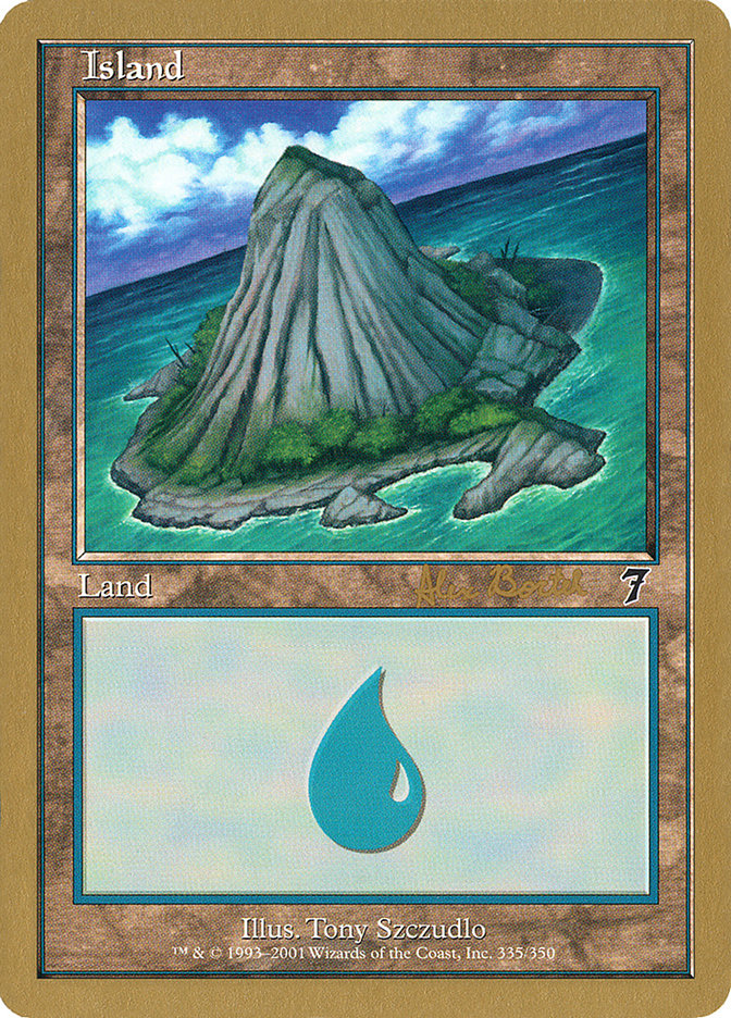 Island (ab335a) (Alex Borteh) [World Championship Decks 2001] | Total Play