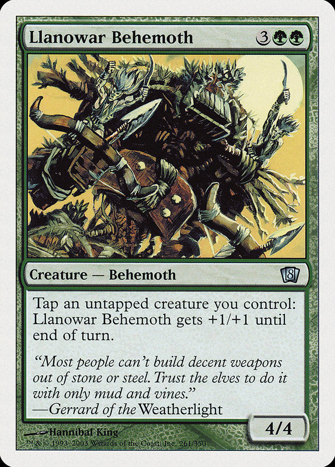 Llanowar Behemoth (8th Edition) [Oversize Cards] | Total Play