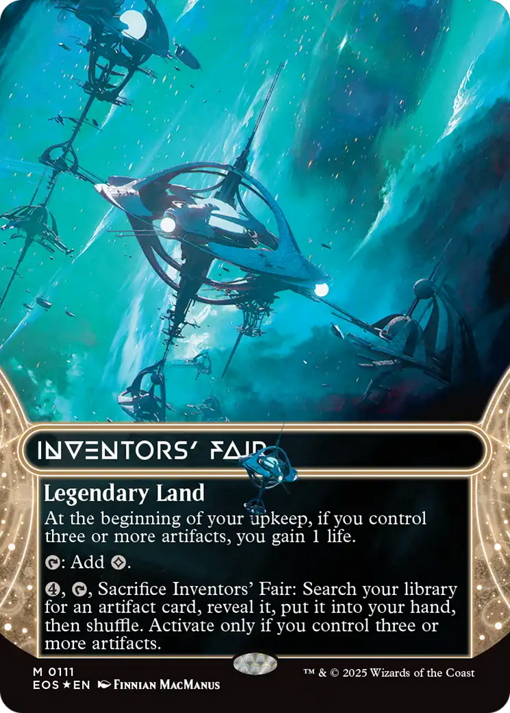 Inventors' Fair (0111) (Borderless) (Galaxy Foil) [Edge of Eternities: Stellar Sights] | Total Play