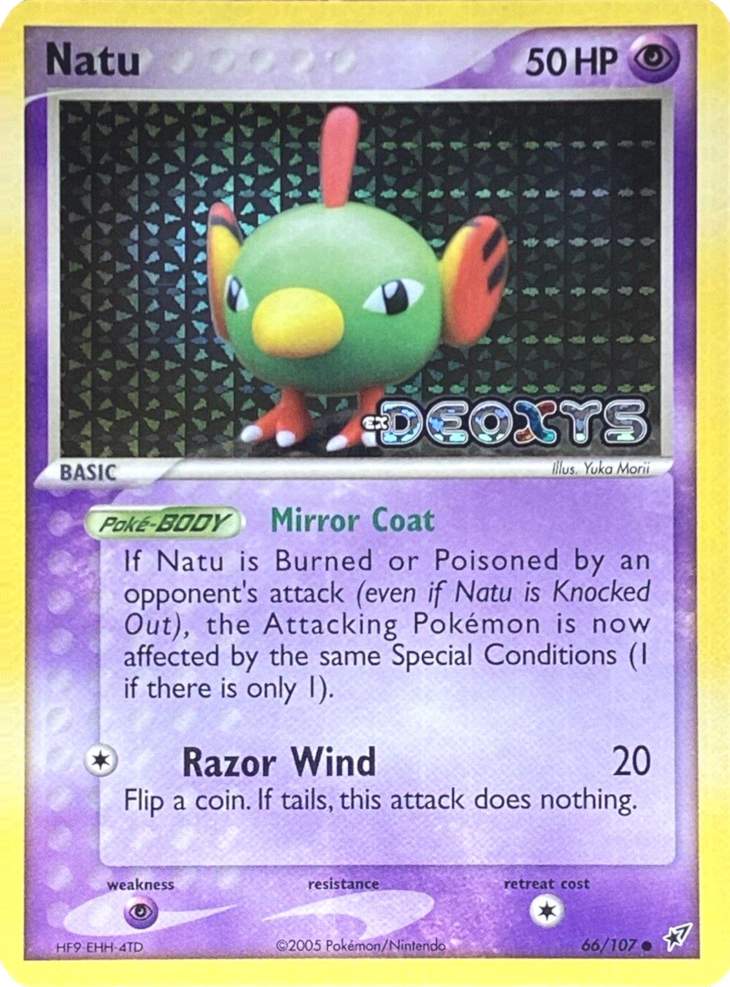 Natu (66/107) (Stamped) [EX: Deoxys] | Total Play