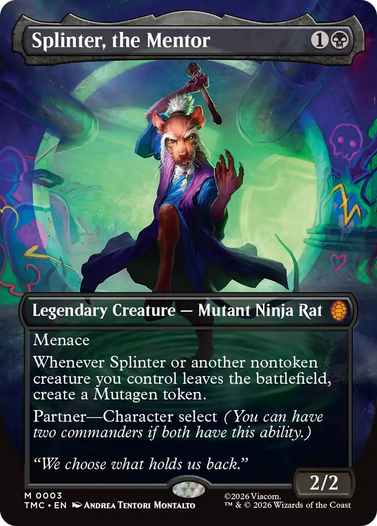 Splinter, the Mentor (Borderless) [Teenage Mutant Ninja Turtles Commander] | Total Play