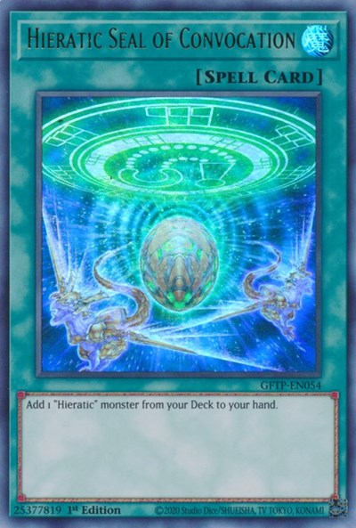 Hieratic Seal of Convocation [GFTP-EN054] Ultra Rare | Total Play