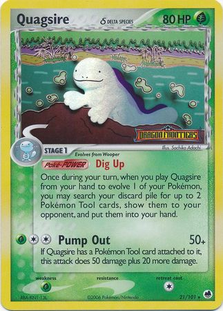 Quagsire (21/101) (Delta Species) (Stamped) [EX: Dragon Frontiers] | Total Play