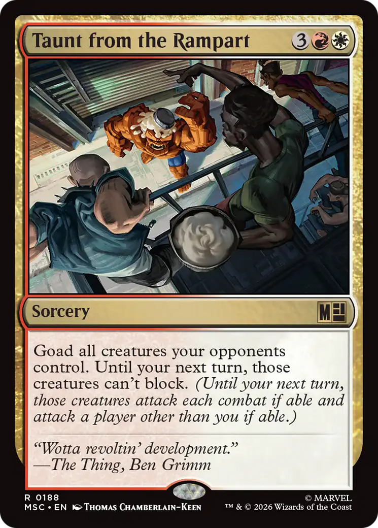 Taunt from the Rampart (Surge Foil) [Marvel Super Heroes Commander] | Total Play