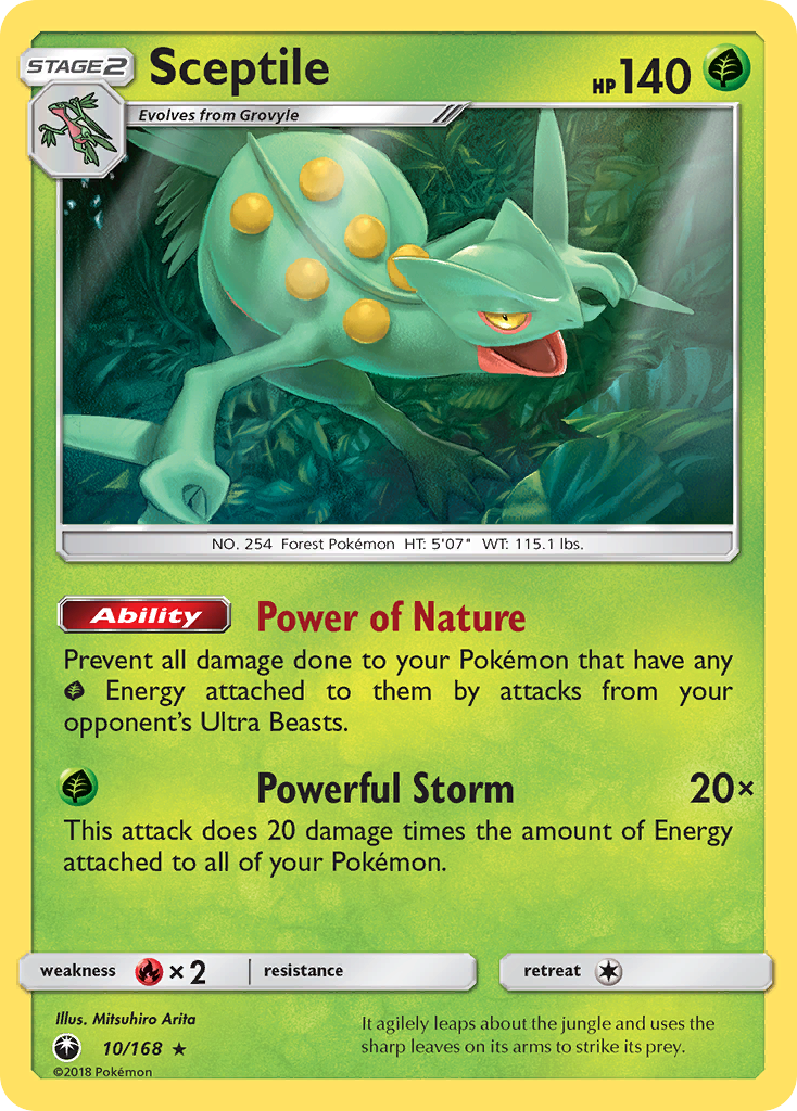 Sceptile (10/168) [Sun & Moon: Celestial Storm] | Total Play
