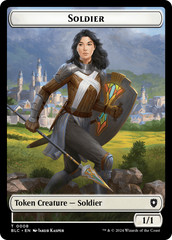 Human // Soldier Double-Sided Token [Bloomburrow Commander Tokens] | Total Play