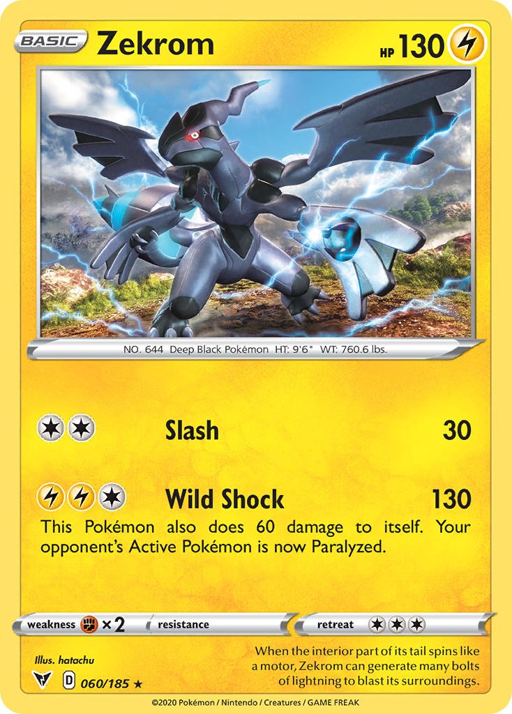 Zekrom (060/185) (Cosmos Holo) [Sword & Shield: Black Star Promos] | Total Play