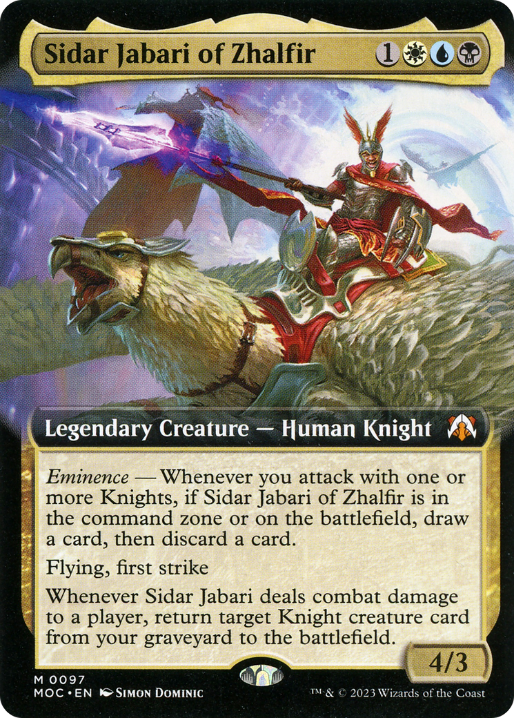 Sidar Jabari of Zhalfir (Extended Art) [March of the Machine Commander] | Total Play