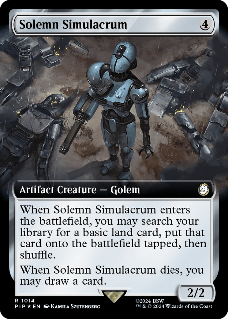 Solemn Simulacrum (Extended Art) (Surge Foil) [Fallout] | Total Play