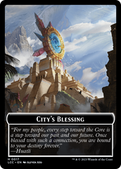 City's Blessing // Dinosaur Double-Sided Token [The Lost Caverns of Ixalan Commander Tokens] | Total Play