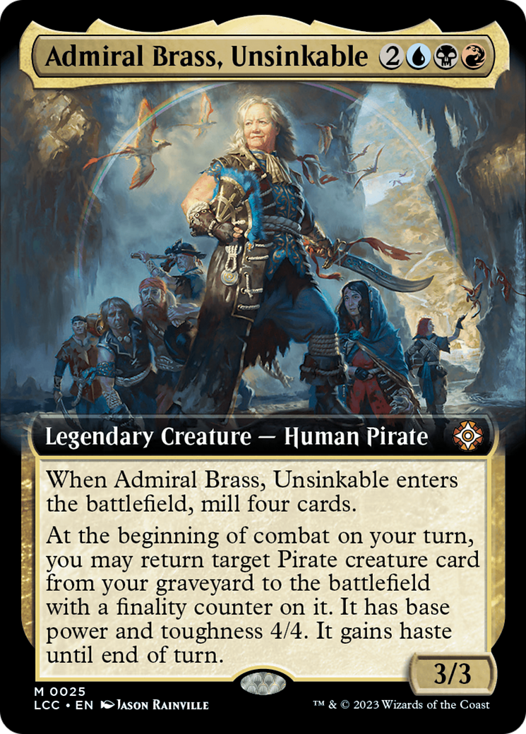 Admiral Brass, Unsinkable (Extended Art) [The Lost Caverns of Ixalan Commander] | Total Play