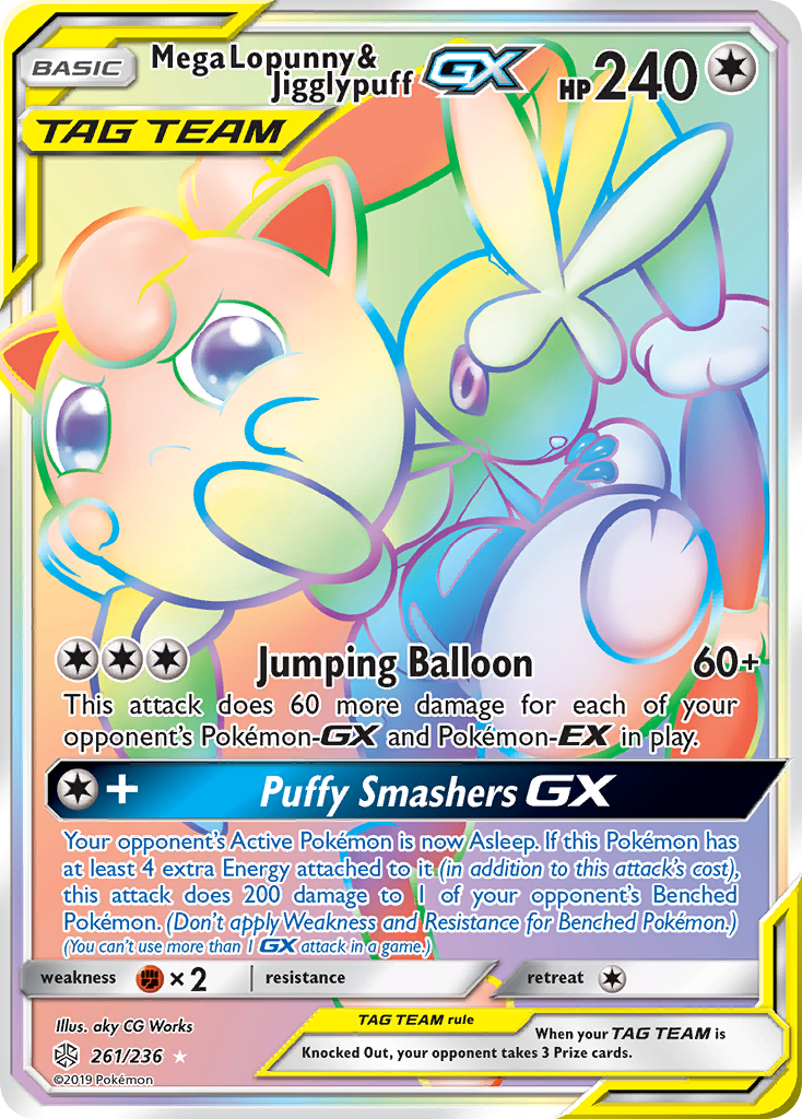 Mega Lopunny & Jigglypuff GX (261/236) [Sun & Moon: Cosmic Eclipse] | Total Play