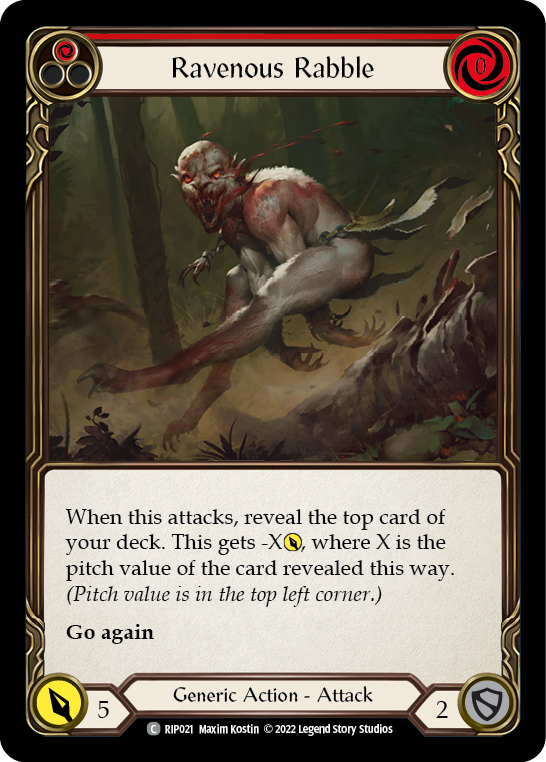 Ravenous Rabble (Red) [RIP021] (Outsiders Riptide Blitz Deck) | Total Play