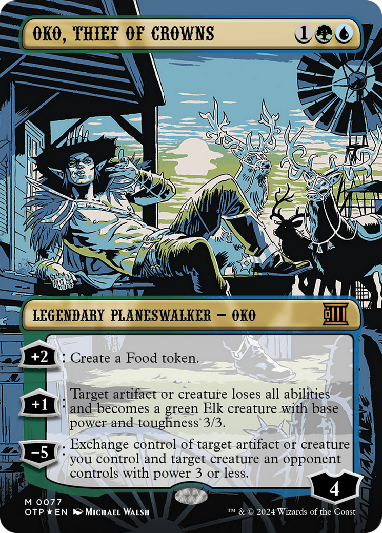 Oko, Thief of Crowns (Textured Foil) [Outlaws of Thunder Junction: Breaking News] | Total Play