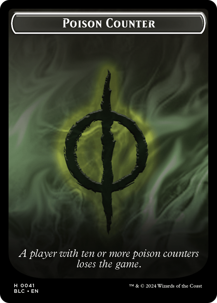 Rabbit // Poison Counter Double-Sided Token [Bloomburrow Commander Tokens] | Total Play