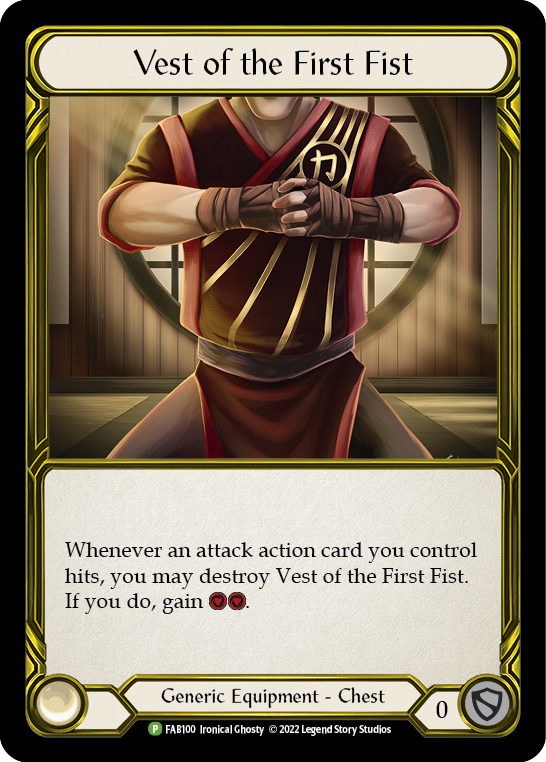 Vest of the First Fist (Golden) [FAB100] (Promo)  Cold Foil | Total Play