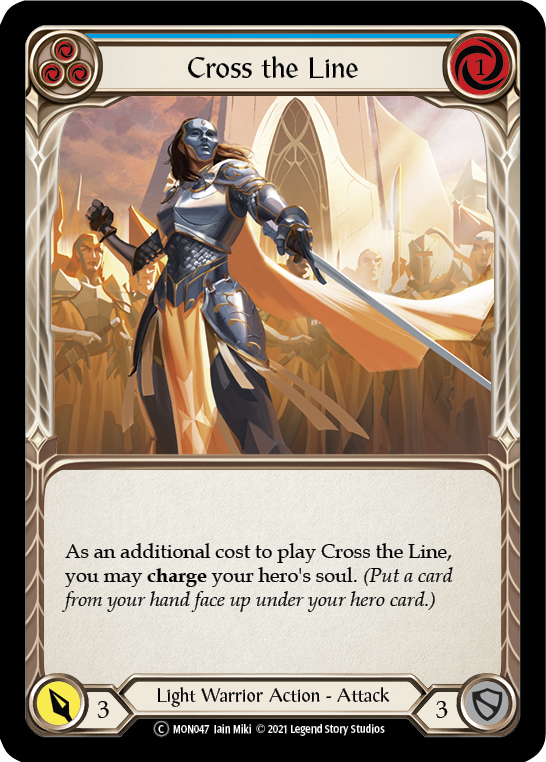 Cross the Line (Blue) [U-MON047] (Monarch Unlimited)  Unlimited Normal | Total Play