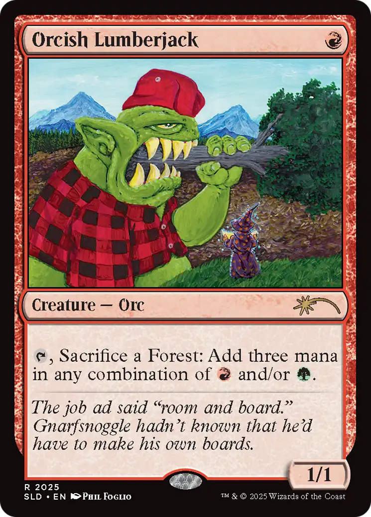 Orcish Lumberjack (2025) (Rainbow Foil) [Secret Lair Drop Series] | Total Play
