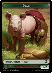 Boar (Ripple Foil) // Forest Dryad Double-Sided Token [Modern Horizons 3 Commander Tokens] | Total Play