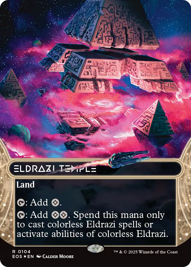 Eldrazi Temple (0104) (Borderless) (Galaxy Foil) [Edge of Eternities: Stellar Sights] | Total Play