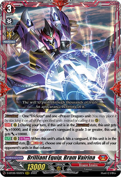 Brilliant Equip, Bram Vairina (D-BT06/002EN) [Blazing Dragon Reborn] | Total Play