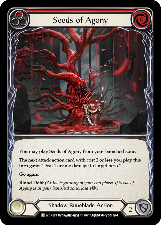 Seeds of Agony (Red) [MON183-RF] (Monarch)  1st Edition Rainbow Foil | Total Play