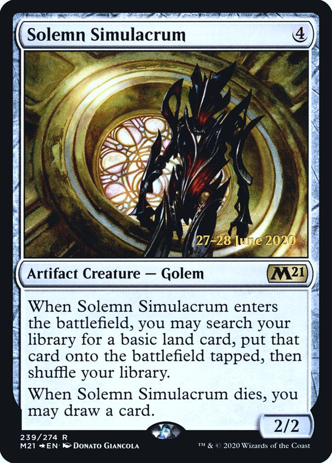 Solemn Simulacrum [Core Set 2021 Prerelease Promos] | Total Play