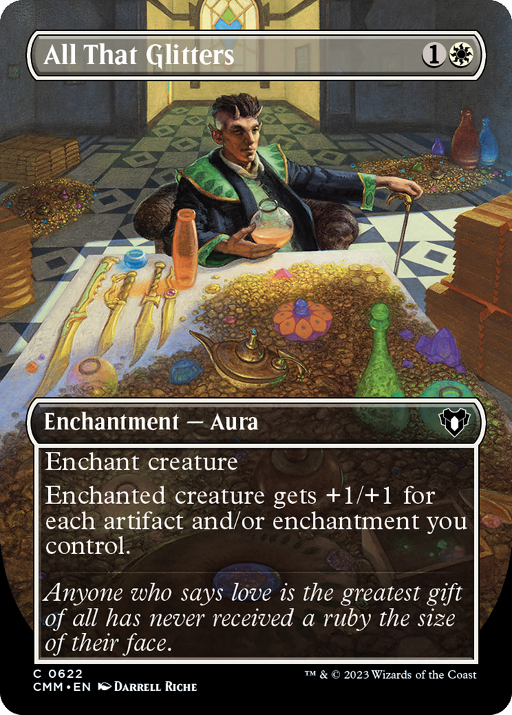 All That Glitters (Borderless Alternate Art) [Commander Masters] | Total Play