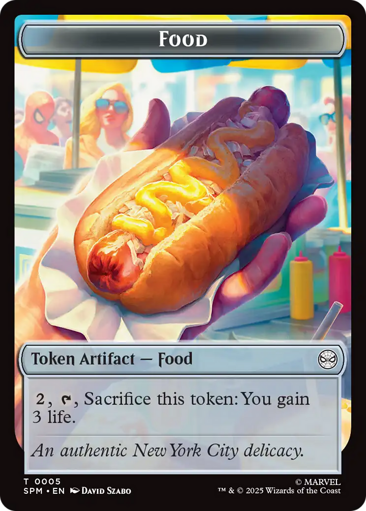 Spider // Food Double-Sided Token [Marvel's Spider-Man Tokens] | Total Play