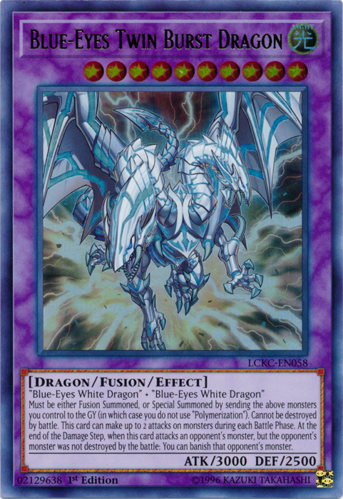 Blue-Eyes Twin Burst Dragon [LCKC-EN058] Ultra Rare | Total Play