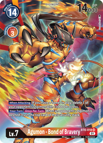 Agumon - Bond of Bravery [BT6-018] (Alternate Art) [Double Diamond] | Total Play