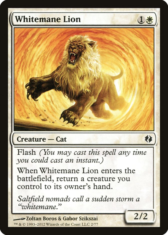 Whitemane Lion [Duel Decks: Venser vs. Koth] | Total Play