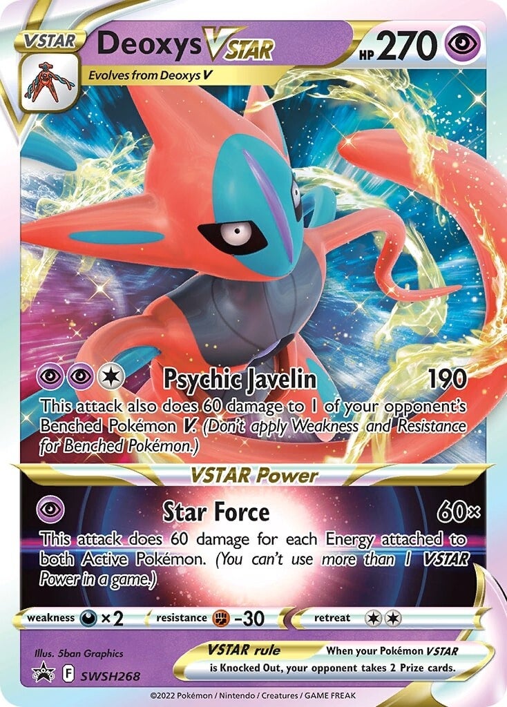 Deoxys VSTAR (SWSH268) (Jumbo Card) [Sword & Shield: Black Star Promos] | Total Play