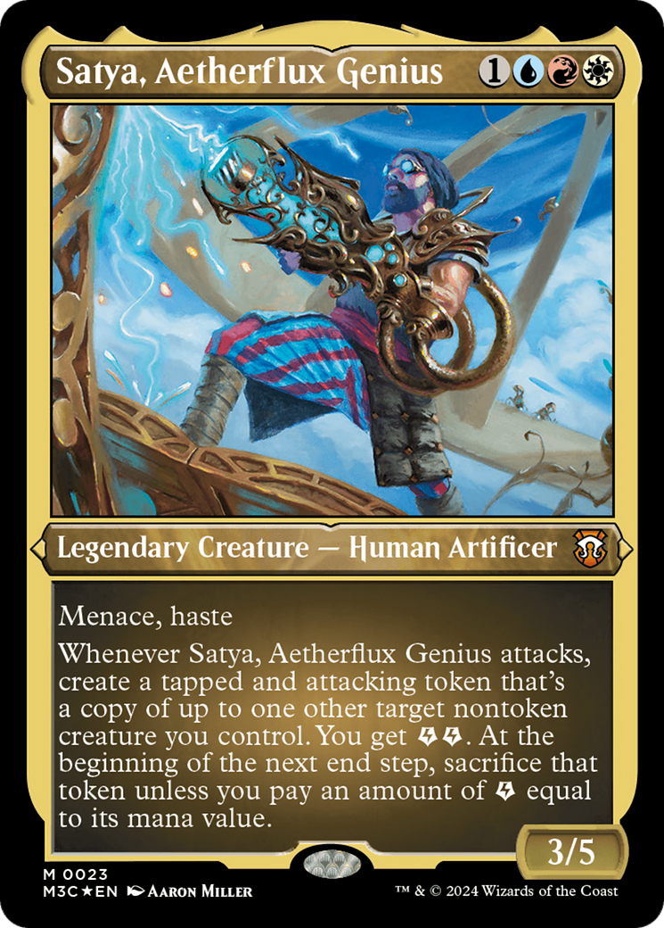 Satya, Aetherflux Genius (Foil Etched) [Modern Horizons 3 Commander] | Total Play