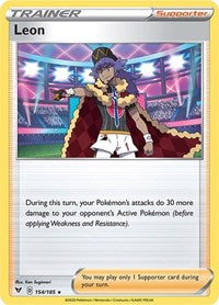 Leon (154/185) (Theme Deck Exclusive) [Sword & Shield: Vivid Voltage] | Total Play