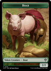 Boar // Drake Double-Sided Token [Outlaws of Thunder Junction Commander Tokens] | Total Play