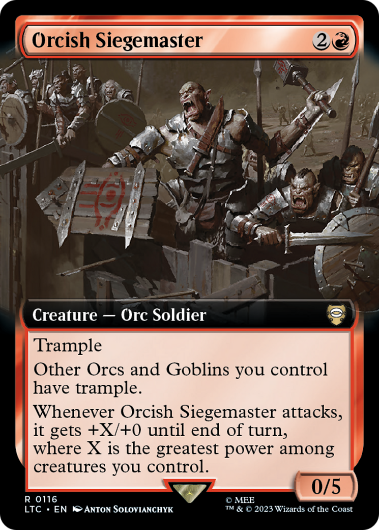 Orcish Siegemaster (Extended Art) [The Lord of the Rings: Tales of Middle-Earth Commander] | Total Play