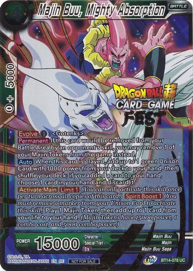 Majin Buu, Mighty Absorption (Card Game Fest 2022) (BT14-078) [Tournament Promotion Cards] | Total Play