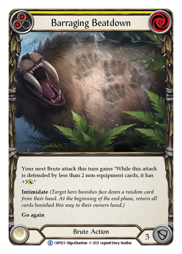 Barraging Beatdown (Yellow) [1HP023] (History Pack 1) | Total Play