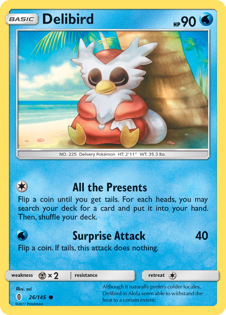 Delibird (26/145) [Sun & Moon: Guardians Rising] | Total Play