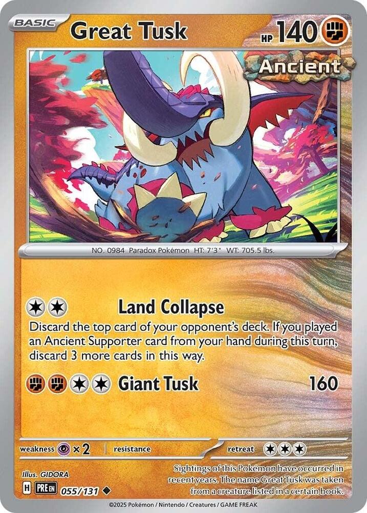 Great Tusk (055/131) [Scarlet & Violet: Prismatic Evolutions] | Total Play