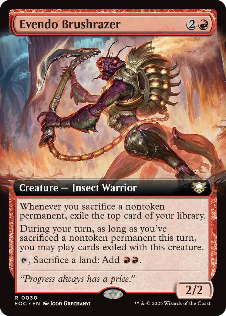 Evendo Brushrazer (Extended Art) [Edge of Eternities Commander] | Total Play